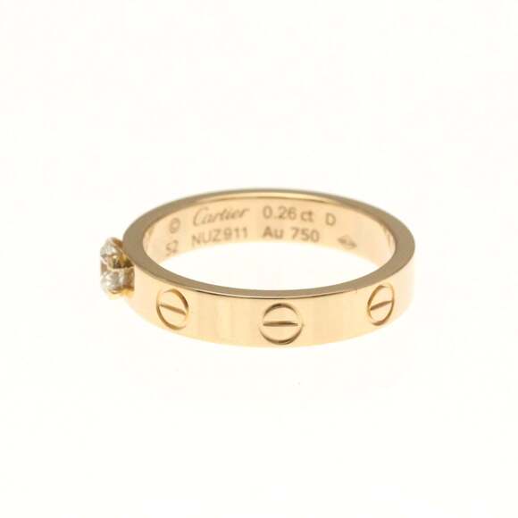 CARTIER 18k Gold Diamond Love Ring - Picture 2 of 10